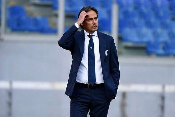 מאמן לאציו, סימונה אינזאגי בהלם, היום באולימפיקו ברומא // צילום: אי.פי