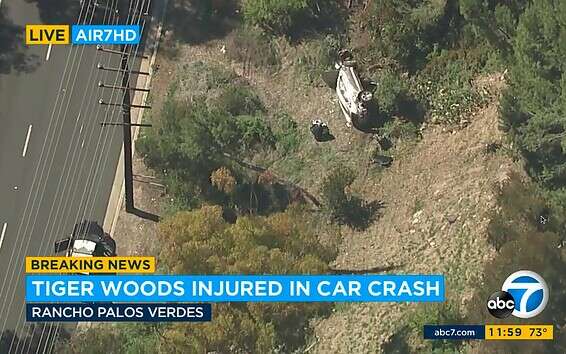 זירת התאונה // צילום: AP