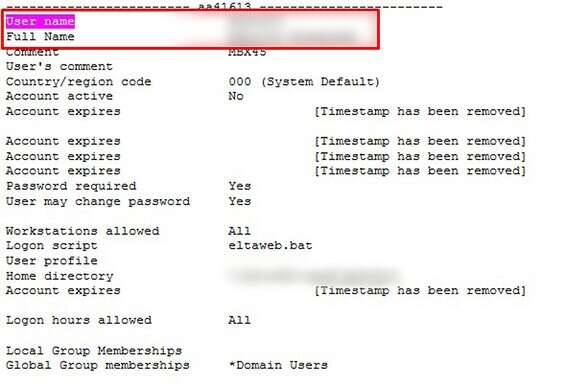 רשימה של משתמשי המערכת, שפורסמה על ידי ההאקרים