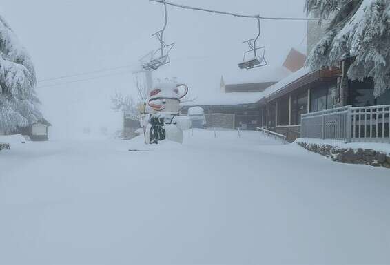 השלג באתר החרמון, היום // צילום: דוברות אתר החרמון