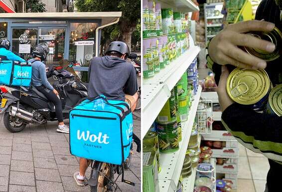 קופסאות שימורים ושליחים של וולט // צילום: יהושע יוסף, טל כהן