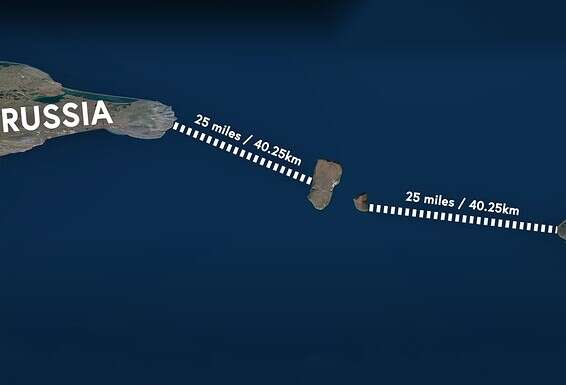 דיומיד הקטן ודיומיד הגדול - רק 4 ק"מ ו-24 שעות ביניהם // מתוך יוטיוב