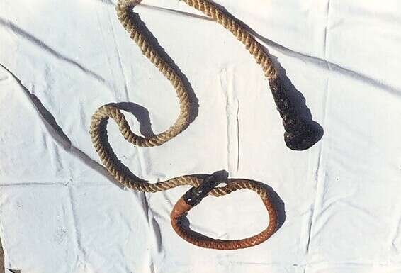 חבל התלייה שבאמצעותו הוצא אייכמן להורג // צילום: ארכיון שירות בתי הסוהר