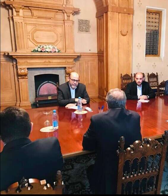 משלחת החמאס במהלך הפגישה עם הבכירים הרוסים