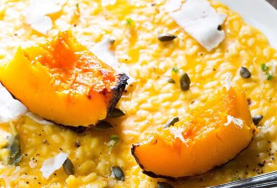 ביס קרמי מושלם. ריזוטו דלעת