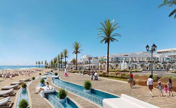 : ציר הטיילת עם מבני תיירות ומסחר  // הדמיה: סטודיו לומו 