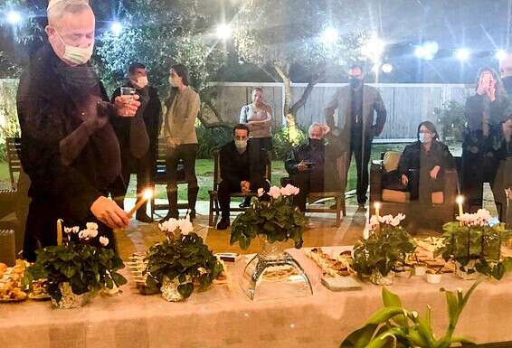 גנץ בהדלקת נרות אמש