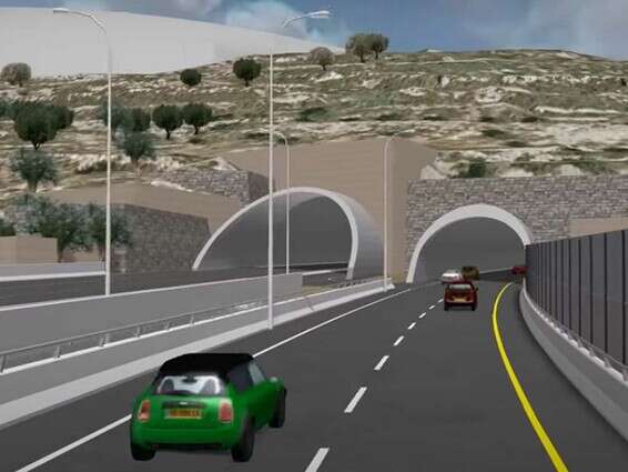 כביש 60. הכפלת מספר המנהרות // הדמיה: חברת מוריה לפיתוח ירושלים