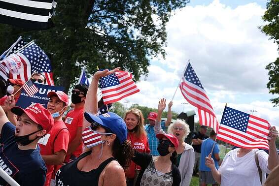תומכי טראמפ בניו ג'רזי // צילום: איי.פי