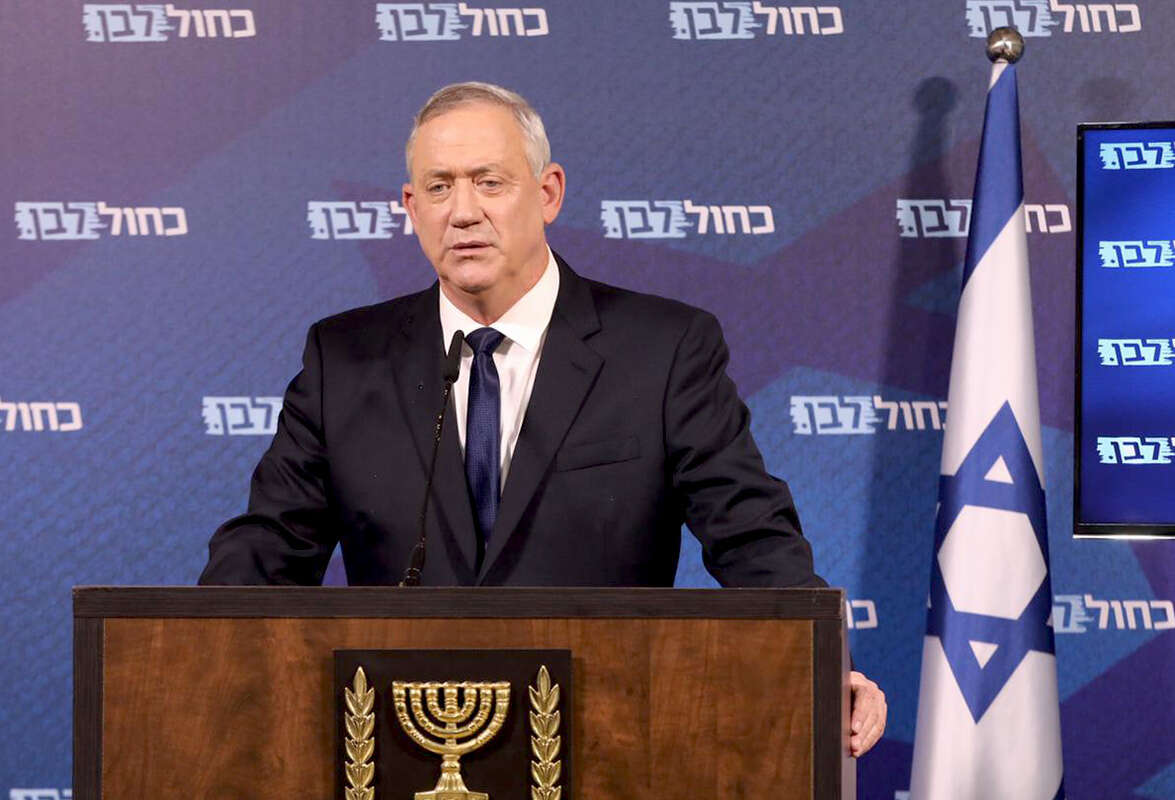 בני גנץ במסיבת העיתונאים, היום ,