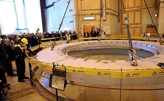 בניית כור גרעיני באיראן // צילום: רויטרס