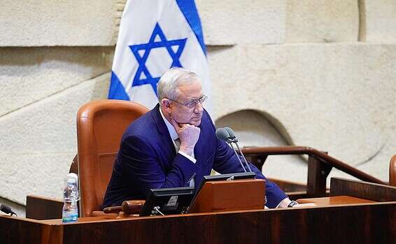 בני גנץ בתפקידו כיו"ר הכנסת ,