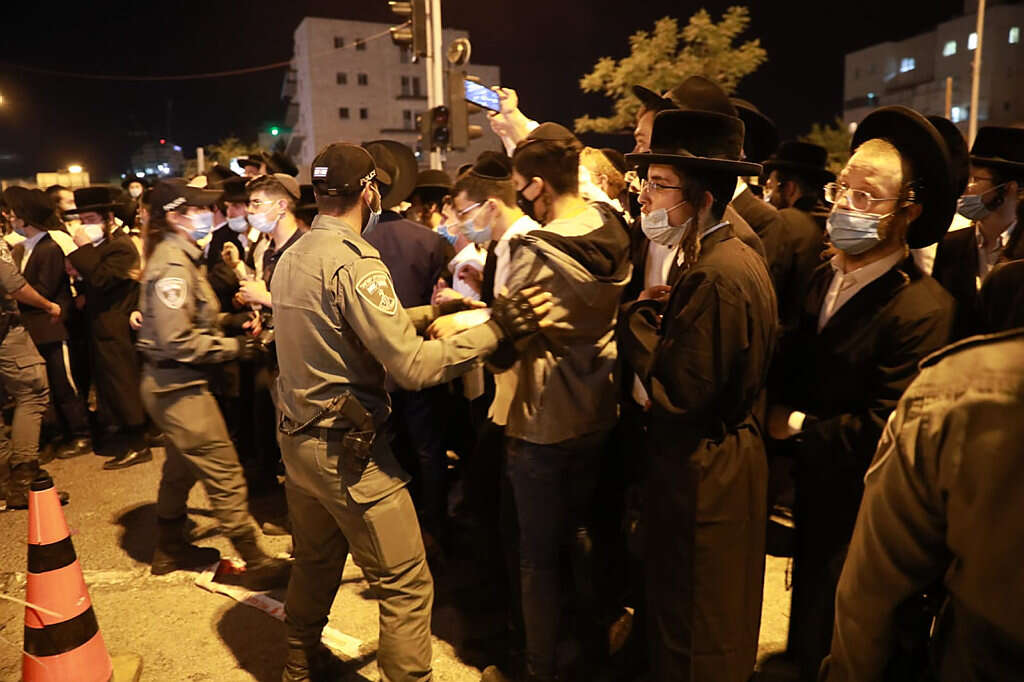 מפגינים חרדי םבירושלים // צילום: אורן בן חקון // מפגינים חרדי םבירושלים // צילום: אורן בן חקון ,