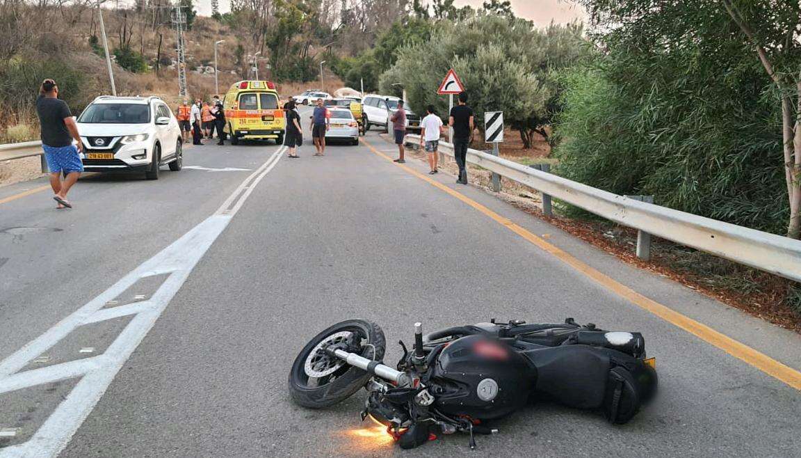 צילום: מד"א // תאונת האופנוע הקטלנית בכפר אוריה ,