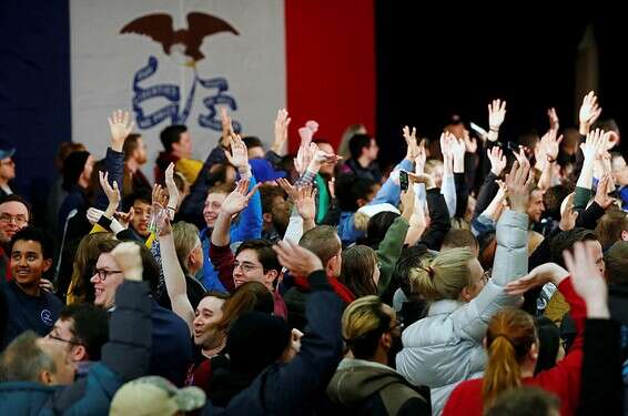 הבחירות באיווה בעיצומן // צילום: רויטרס