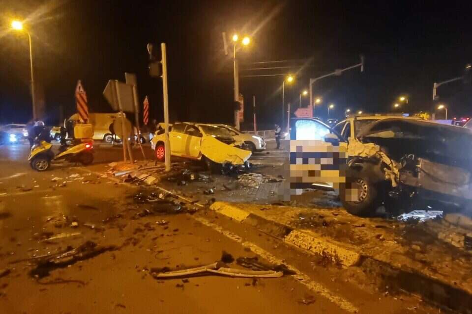 זירת התאונה סמוך לצומת פוריה , תיעוד מבצעי מד"א