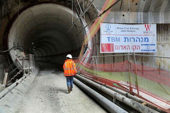 מיזם הרכבת בתל אביב. השקעה סינית בולטת // צילום: גדעון מרקוביץ'