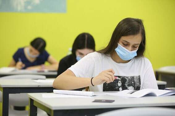 בגרות בימי קורונה // צילום ארכיון: דוד כהן/ג'יני