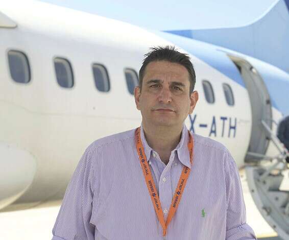 גיל סתיו סמנכ"ל ישראייר עם בשורה משמחת // צילום יוסי זליגר