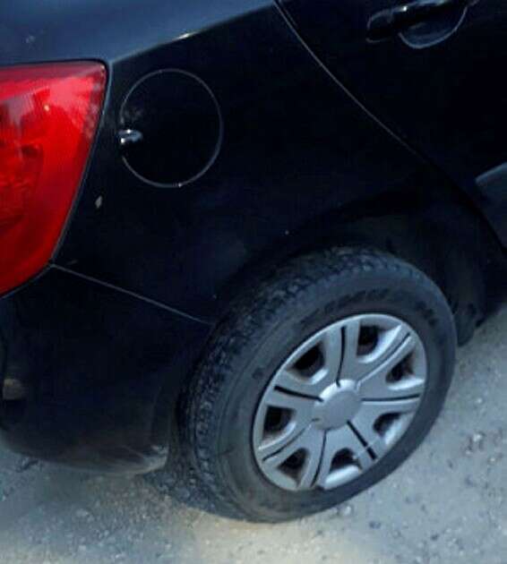 רכב שהושחת ליד נחל האסי