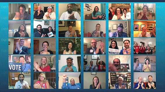 משתתפי הוועידה הווירטואלית // צילום: רויטרס