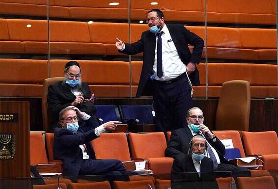 חברי הסיעות החרדיות בעת ההצבעה // צילום: עדינה ולמן/דוברות הכנסת