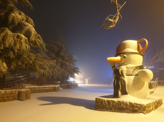 שלג ירד הלילה בחרמון // צילום: אתר החרמון