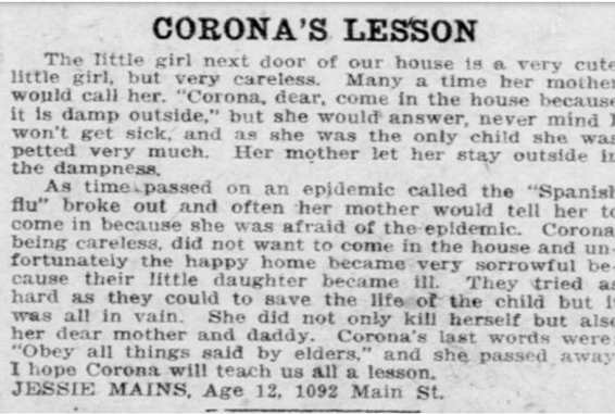 הסיפור מתוך עיתון הילדים הקנדי