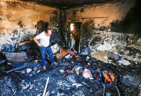 בית משפחת דוואבשה שנשרף // צילום: אי.פי.איי