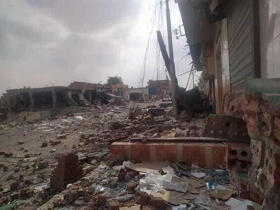 הנזק שגרמה הלחימה באזור ביר אל עבד