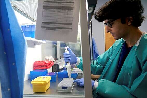 בדיקה סרולוגית לנוגדנים בטקסס // צילום: רויטרס