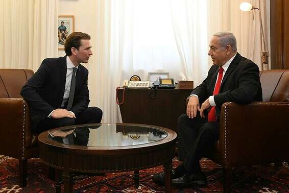 ראש המשלה נתניהו וקנצלר אוסטריה סבסטיאן קורץ // צילום : קובי גדעון, לע"מ