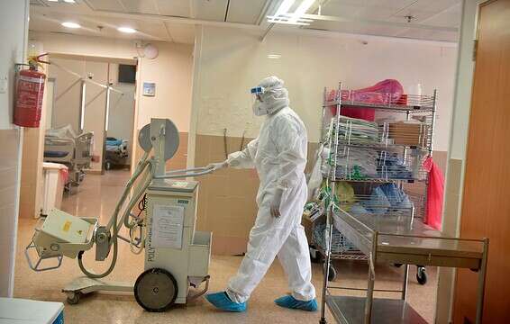 מחלקת קורונה בבית החולים סורוקה, בבאר שבע, בשבוע שעבר // צילום: יוסי זליגר