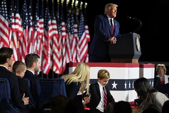 הנשיא טראמפ במהלך הנאום // צילום: אי.אפ.פי