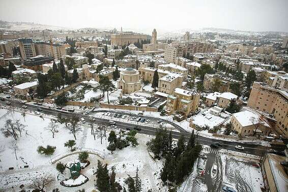 ירושלים בשלג // צילום ארכיון: עמי שומן