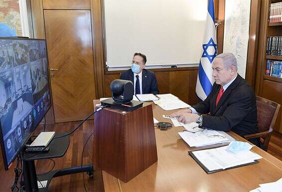 לברוורמן נמאס. ישיבת ממשלה בזום // צילום: קובי גדעון, לע"מ