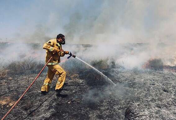 שריפה בעוטף עזה מבלון תבערה, השבוע