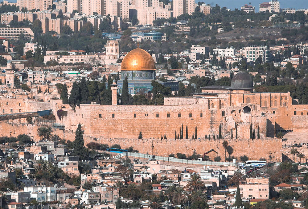 הר הבית על רקע הר הצופים. גישת קלינטון שובקת חיים // צילום: אורן בן חקון // הר הבית על רקע הר הצופים. גישת קלינטון שובקת חיים ,