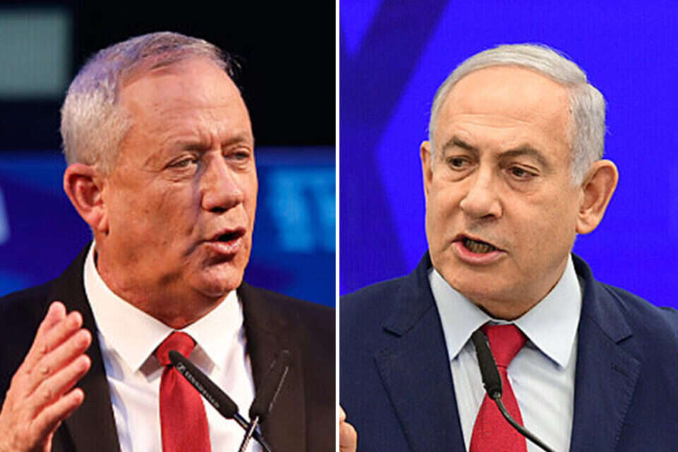 נתניהו וגנץ. יצטרכו להתפשר // צילום: יוסי זליגר, גדעון מרקוביץ' ,