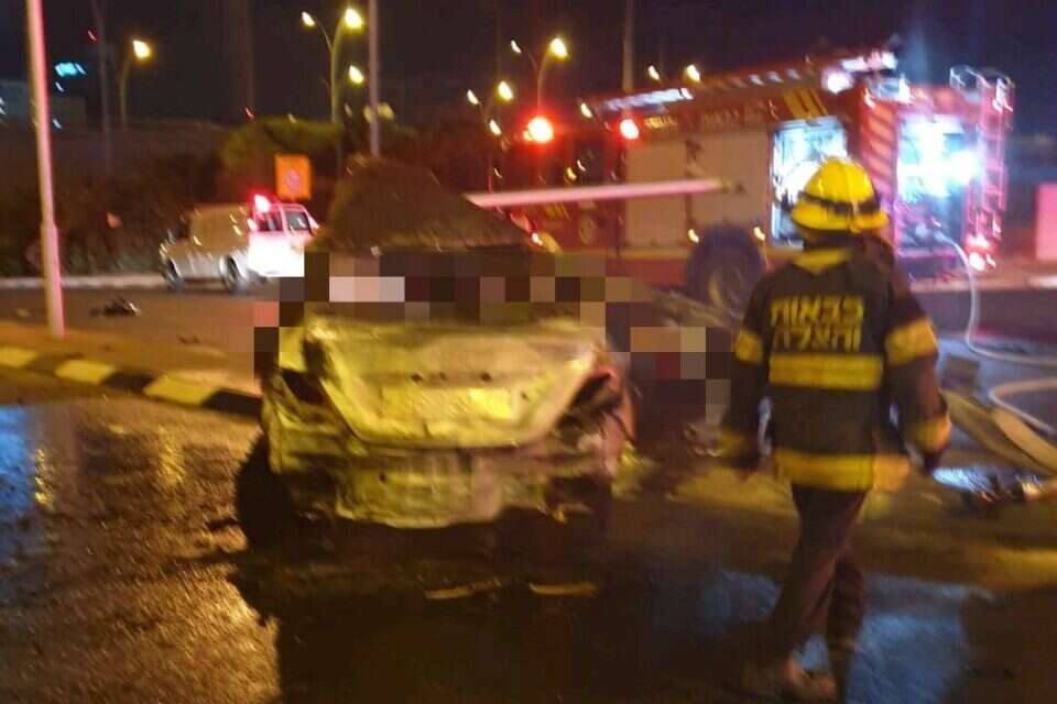 הרכב שעלה באש // תיעוד מבצעי מד"א ,