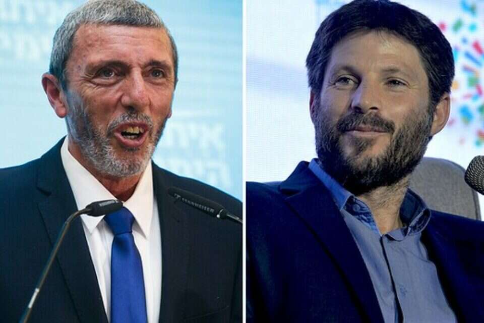 צילום: יוסי זליגר לירון מולדובן // חבר הכנסת בצלאל סמוטריץ' והרב רפי פרץ ,