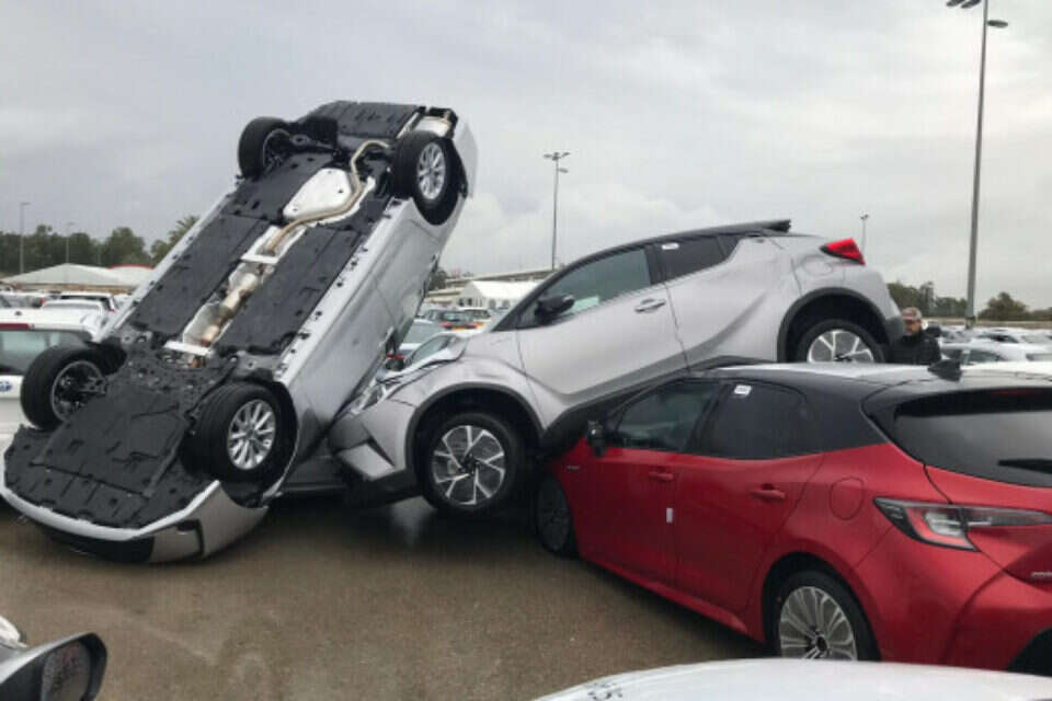 מגרש המכוניות בפארק ראם // צילום: בונדד טויוטה // מגרש המכוניות בפארק ראם // צילום: בונדד טויוטה ,