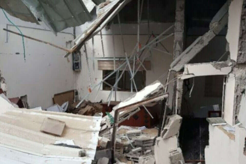 מפקדת הגדה של חמאס בעזה, אחרי שהושמדה // צילום: דובר צה"ל ,