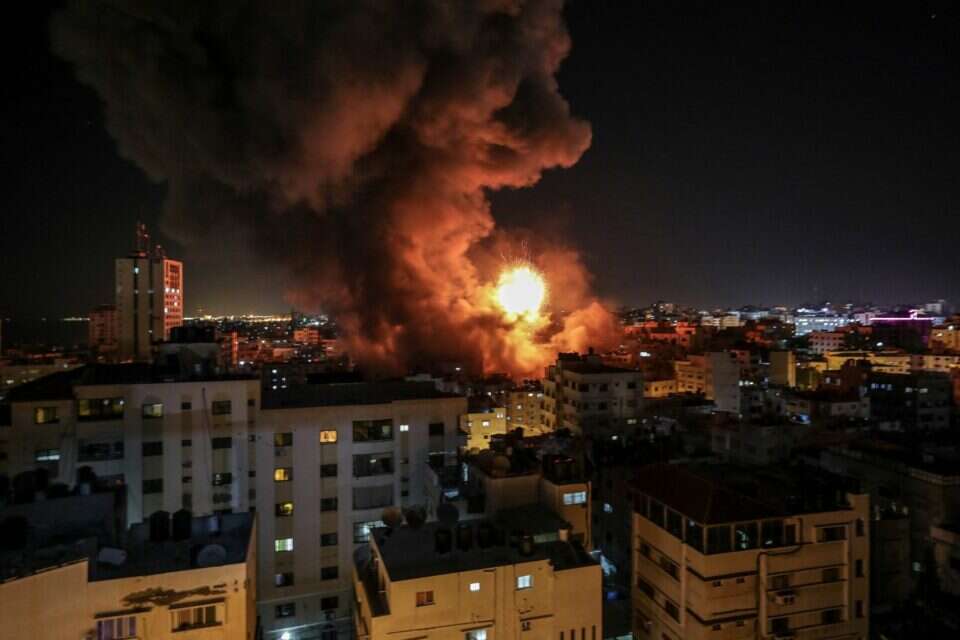 תקיפת מטרות תת-קרקעיות ברצועה // צילום ארכיון: אי.פי.איי ,