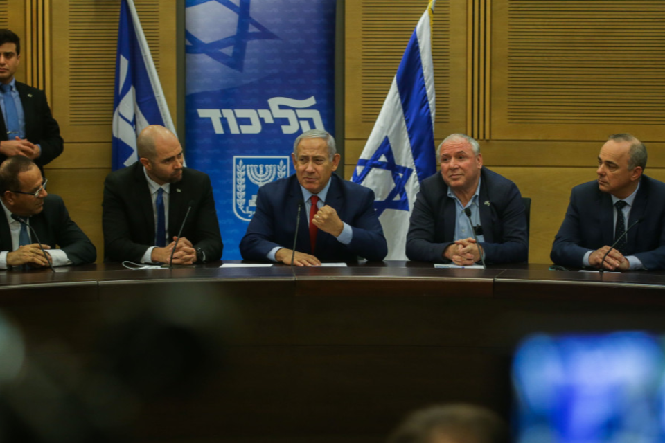 ישיבת סיעת הליכוד בחודש שעבר // צילום: אורן בן חקון ,