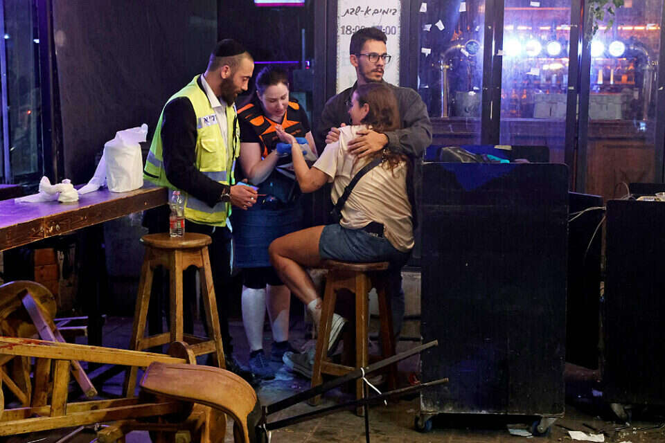זירת הפיגוע בפאב בתל אביב , אי.אף.פי