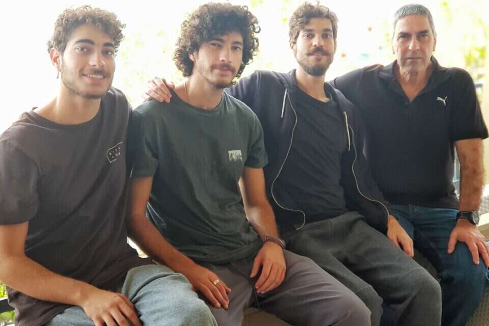 שאול, אור, ניב ותומר דוד // צילום: באדיבות דובר צה"ל ,