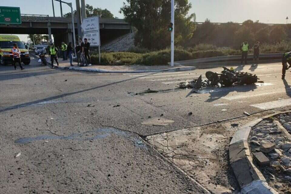 צילום: דוברות מד"א // זירת התאונה , 