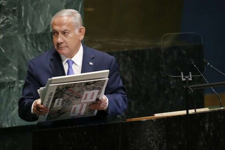 בנימין נתניהו באו"ם בשבוע שעבר // צילום: אי.פי.איי , 