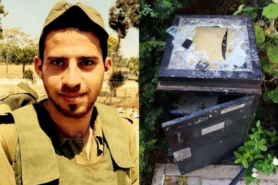 נעם רוזנטל ז"ל והארונית שהושחתה // צילומים: דובר צה"ל, פייסבוק , 